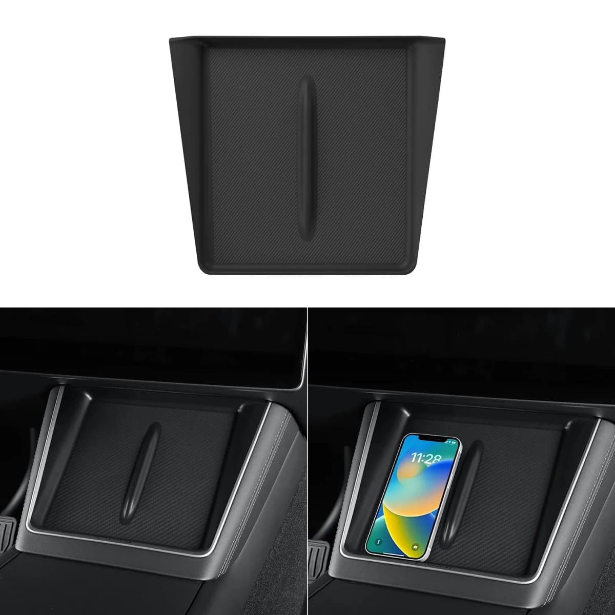 Center Console Wireless Charging Pad For Tesla Model Y 2025 2026 Juniper Non-Slip Silicone Mat For Tesla Model 3 2024-2026 