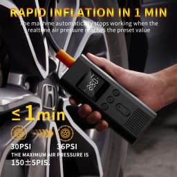 Q3 150psi Air Pump Portable Wireless Digital Tire Inflator and LED Light for Car Bicycles Motorcycle Bike