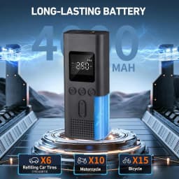 Q3 150psi Air Pump Portable Wireless Digital Tire Inflator and LED Light for Car Bicycles Motorcycle Bike