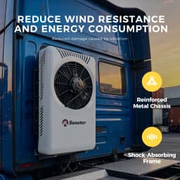 12V Semi Trucks Air Conditioning Cooling System 10000BTU Split Electric Parking Air Conditioner For Bus Van Tractor RV Caravan