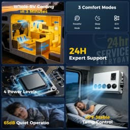 12V Semi Trucks Air Conditioning Cooling System 10000BTU Split Electric Parking Air Conditioner For Bus Van Tractor RV Caravan