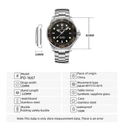 PAGANI DESIGN Men's Watches Luxury Automatic Mechanical Watch For Men Luminous Diving Steel Watch Japan NH35/8215 Wristwatch Men