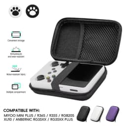 R36S/R35SPlus Game Console Storage Bag EVA Hard Portable Protective Case Accessories R36S Silicone Cover, Screen Protector Film