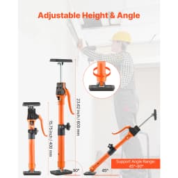 SucceBuy 2-Pack Cabinet Jack Support Pole Steel Telescopic Quick Support Rod Adjustable 3rd Hand System for Lifting Cargo Bars