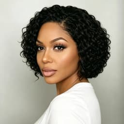 13X4 Lace Front Wigs Human Hair Curly Pixie Bob Wigs 8 Inches Natural Short Hair Style 180% Density