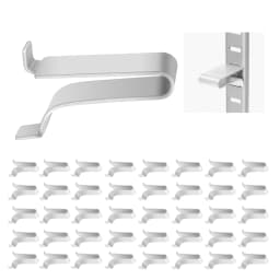 SucceBuy 40PCS Shelf Clips Adjustable Steel Pilaster Shelf Clips Compatible with Wardrobes Cabinets for Metal Wood Glass Shelves