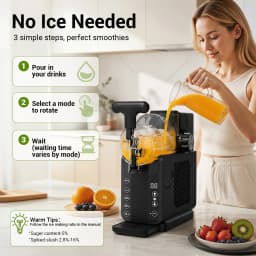 2-in-1 Slushie Machines & Soft Serve Ice Cream Maker, 68oz Vessel No-Ice-Needed Slushy Maker Machine Frozen Drink Machine