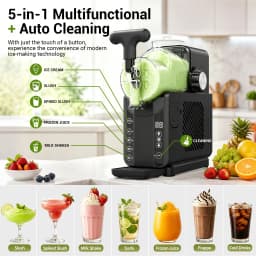 2-in-1 Slushie Machines & Soft Serve Ice Cream Maker, 68oz Vessel No-Ice-Needed Slushy Maker Machine Frozen Drink Machine