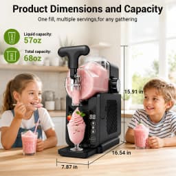 2-in-1 Slushie Machines & Soft Serve Ice Cream Maker, 68oz Vessel No-Ice-Needed Slushy Maker Machine Frozen Drink Machine