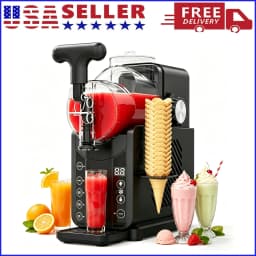 2-in-1 Slushie Machines & Soft Serve Ice Cream Maker, 68oz Vessel No-Ice-Needed Slushy Maker Machine Frozen Drink Machine