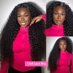 Glueless Wigs Human Hair Pre Plucked Pre Cut 7x5 Hd Lace Closure Wig Human Hair Wear and Go Glueless 250 Density Deep Wave Curly Lace Front Wigs for Black Women Wet and Wavy Natural Hairline