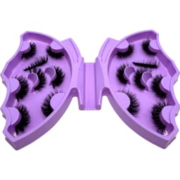 MKYDCG New 8 Pairs of 8-22mm 3D Mink Eyelashes Loose Fake Eyelashes Customized Box Wispy Fluffy Natural Cat Eye Eyelashes