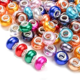 100pcs solid acrylic big hole beads for jewelry making mix color spacer beads for DIY bracelet necklace handcrafts accessories