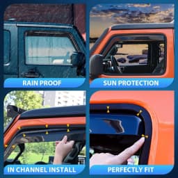 Nilight in Channel Durable Rain Guards for Toyota RAV4 2019 2020 2021 2022 2023 2024 Window Deflectors,Vent Window Visors 4PCS