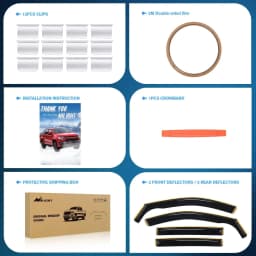 Nilight in Channel Durable Rain Guards for Toyota RAV4 2019 2020 2021 2022 2023 2024 Window Deflectors,Vent Window Visors 4PCS