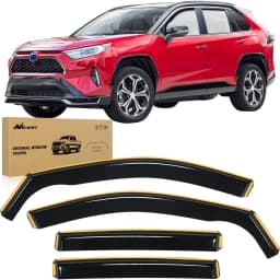 Nilight in Channel Durable Rain Guards for Toyota RAV4 2019 2020 2021 2022 2023 2024 Window Deflectors,Vent Window Visors 4PCS