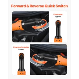 SucceBuy Cordless Ratchet Wrench Battery Powered Electric Wrench Set with Batteries Charger Sockets Adaptor and Carrying Case