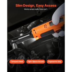 SucceBuy Cordless Ratchet Wrench Battery Powered Electric Wrench Set with Batteries Charger Sockets Adaptor and Carrying Case