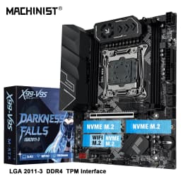 MACHINIST X99 V9S Motherboard Support TPM2.0 LGA 2011-3 Xeon E5 CPU DDR4 RAM C612 Chip with 3*NVME M.2 Slot SATA3.0 Black Armor