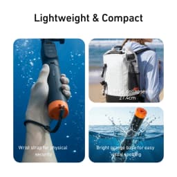 TELESIN Waterproof Bluetooth Floating Selfie Stick Tripod for DJI Osmo Action 6 5 Pro 4 15M Diving Stick 3-in-1 Hand Grip Tripod