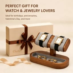 Oirlv Watch Display Stand Wooden Watch Storage Organizer Stand Ring Jewelry Holder Display for Wrist Watch Jewelry Display Rack