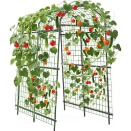 Extra Tall 7.5FT Garden Arch Trellis, 35-45in Adjustable Outdoor Arbor For Climbing Plants, Wedding Party Backdrop Frame