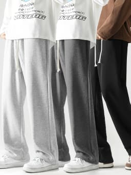 3pcs Summer Trendy Versatile Pants [Soft Knitted Jogger] Loose fit, elastic waist with drawstring, double-sided pockets