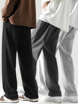 3pcs Summer Trendy Versatile Pants [Soft Knitted Jogger] Loose fit, elastic waist with drawstring, double-sided pockets