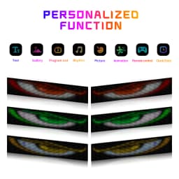 LED Car Windshield Truck Eye RGB LED Matrix Pixel Panel Car Graffiti Scrolling Text Animation Light Truck Lights Bluetooth APP