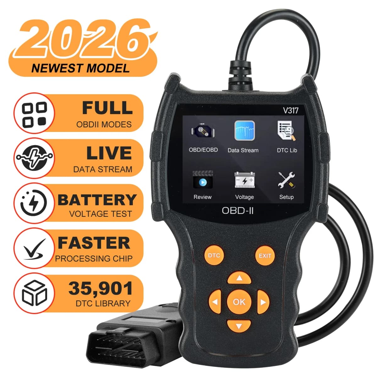 V317 OBD Diagnostic Scanner Auto Car Code Reader And Scanner Vehicles' Health Inspection Tool