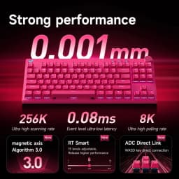 MCHOSE Mix87 Magnetic Switch Gaming Keyboard Hall Effect Ultra-Low Latency 0.005mm Lightning Magnetic Axis Office Wired Keyboard