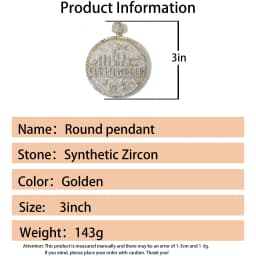LYEE CYEE Luxury Full Diamond Two Color ASTROWORLD City Hip Hop Letter Pendant Necklace Round Cut Rap Singer Pendant Men and Women Fashion Street Party Gift Decorations Birthday Gifts Valentine's Day Gifts Unique Jewelry
