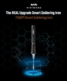 MINIWARE TS80P Smart Soldering Iron 30W Type-C OLED Screen Adjustable Temperature CNC Aluminum Alloy Casing TS1C Tips Series