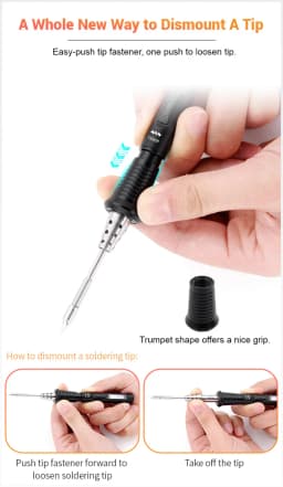 MINIWARE TS80P Smart Soldering Iron 30W Type-C OLED Screen Adjustable Temperature CNC Aluminum Alloy Casing TS1C Tips Series