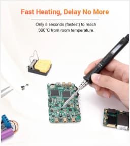 MINIWARE TS80P Smart Soldering Iron 30W Type-C OLED Screen Adjustable Temperature CNC Aluminum Alloy Casing TS1C Tips Series