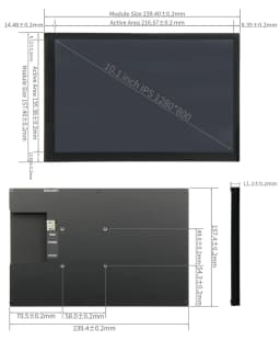 Portable HD 1280X800 Capacitive Touch Screen 10" Raspberry Pi Monitor Driver-free 10-point Touchscreen IPS Display for Banana Pi&Raspberry Pi 4B/3B+/3A+/2B,Compatiable with Win 7/8/10/11,Gift for DIY programmer