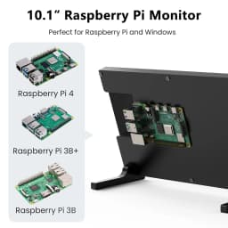 Portable HD 1280X800 Capacitive Touch Screen 10" Raspberry Pi Monitor Driver-free 10-point Touchscreen IPS Display for Banana Pi&Raspberry Pi 4B/3B+/3A+/2B,Compatiable with Win 7/8/10/11,Gift for DIY programmer