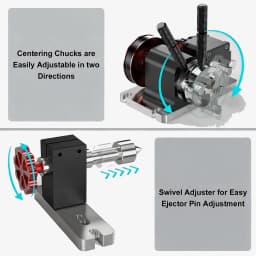 CNC 4th Axis Rotary Module Kit, 4:1 Belt Reduction, 4-60mm Diameter, Compatible with TTC450 & Most CNC Mills, Rotary Engraving Accessory