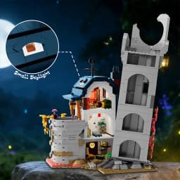 1410PCS Magic Owl House Building Blocks Kits Assembly Street View Bricks Mystic Forest Castle Toys Sets Creative Gifts For Birthday Halloween Christmas