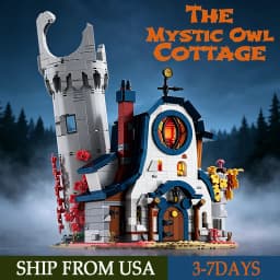 1410PCS Magic Owl House Building Blocks Kits Assembly Street View Bricks Mystic Forest Castle Toys Sets Creative Gifts For Birthday Halloween Christmas