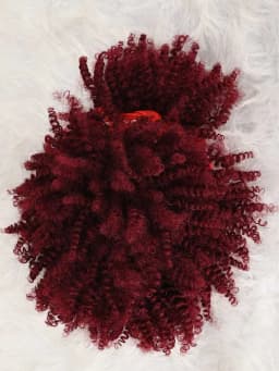 Headband Wig Curly Headband Wig With Bangs For Women Synthetic Afro Curly Hair Wig With Headband Attached Short Kinky Curly Afro High Puff With Bangs Stripes Short Red Curly Wigs with Bangs for Women, Natural Wavy Synthetic Wig, Fluffy Pixie Cut