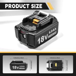 1 PC Rechargeable Battery Compatible with Makita Battery For Power Tools 18V 6.0AH Durable and Stable Output BL1860 BL1840 BL1820 BL1880