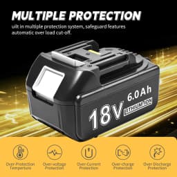 1 PC Rechargeable Battery Compatible with Makita Battery For Power Tools 18V 6.0AH Durable and Stable Output BL1860 BL1840 BL1820 BL1880