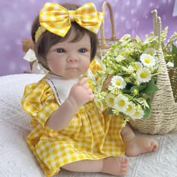 BZDOLL 19 Inch 48 CM Full Vinyl Body Reborn Baby Doll Toy Lifelike Handmade Fashion Birthday Gift Play House Toy Companion Doll