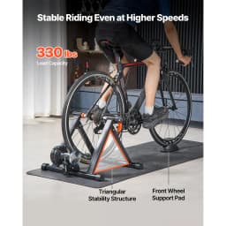 SucceBuy Bike Trainer 6 Level Resistance 26-29 inch & 700C Wheels with Release Skewer & Front Wheel Riser Block for Road Bikes