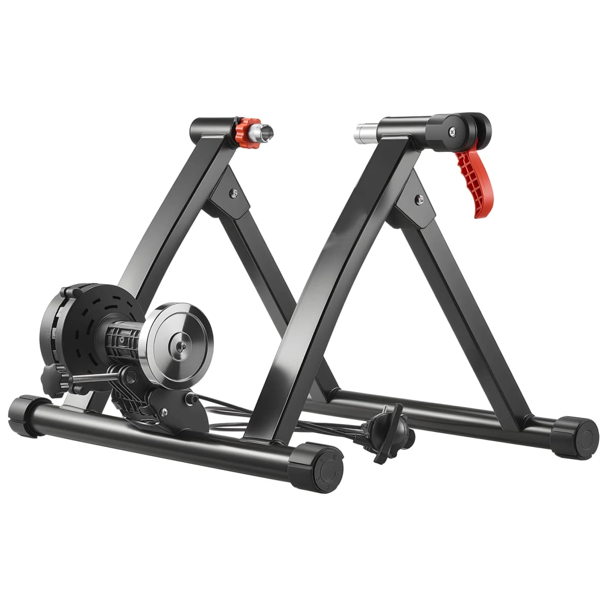 SucceBuy Bike Trainer 6 Level Resistance 26-29 inch & 700C Wheels with Release Skewer & Front Wheel Riser Block for Road Bikes