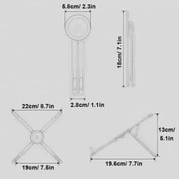 Portable Magnetic Phone Holder & Selfie Stick 3-in-1 Foldable Tripod Stand for iPhone iPad Tablet Laptop Desktop Use