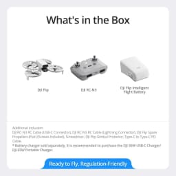 Open Box-DJI Flip (RC-N3), Drone With 4K UHD Camera for Adults, Under 249 g, 3-Axis Gimbal Stabilization, 44000ft/13km Video Transmission, Palm Takeoff, Auto Return, 31-Min Flight Time, Intelligent Flight