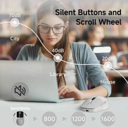 Silent Wireless Mouse Bluetooth 2.4G Dual Mode Type-C  Rechargeable LED Display DPI Battery 6 Button  Lightweight Office Gaming Mouse for Laptop Desktop PC