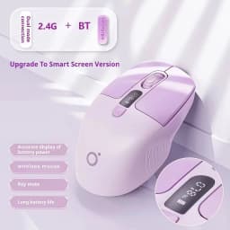 Silent Wireless Mouse Bluetooth 2.4G Dual Mode Type-C  Rechargeable LED Display DPI Battery 6 Button  Lightweight Office Gaming Mouse for Laptop Desktop PC